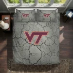 Virginia Tech Hokies Cracked Texture Bedding Set Best Selling