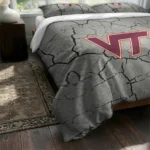 Virginia Tech Hokies Cracked Texture Bedding Set Best Selling