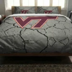 Virginia Tech Hokies Cracked Texture Bedding Set Best Selling