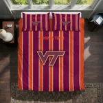 Virginia Tech Hokies Stripe Style Bedding Set Best Selling