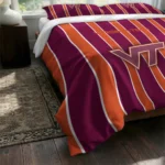 Virginia Tech Hokies Stripe Style Bedding Set Best Selling