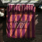 Virginia Tech Hokies Stripe Style Bedding Set Best Selling