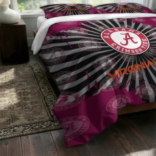 Virginia Tech Hokies Sunburst Splatter Bedding Set Fashion Forward