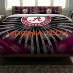 Virginia Tech Hokies Sunburst Splatter Bedding Set Best Selling