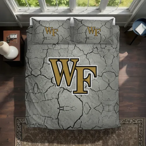 Wake Forest Demon Deacons Cracked Texture Bedding Set Best Selling