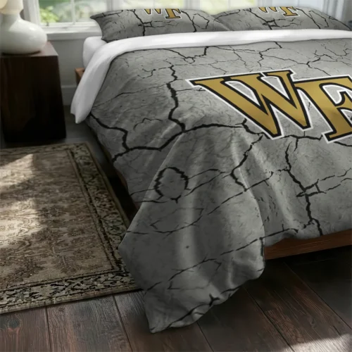 Wake Forest Demon Deacons Cracked Texture Bedding Set Fashion Forward