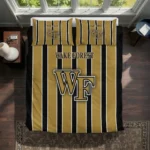 Wake Forest Demon Deacons Stripe Style Bedding Set Best Selling