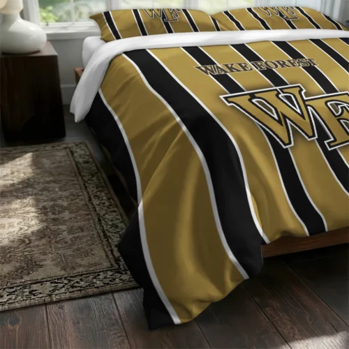Wake Forest Demon Deacons Stripe Style Bedding Set Fashion Forward