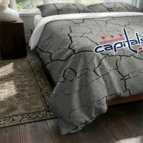 Washington Capitals Cracked Texture Bedding Set Fashion Forward