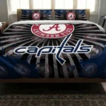 Washington Capitals Sunburst Splatter Bedding Set Best Selling