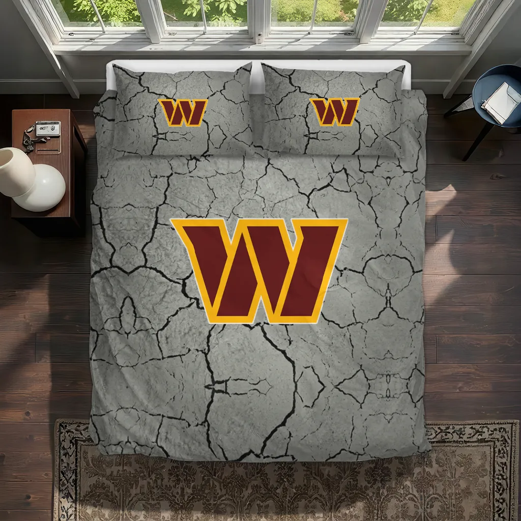 Washington Commanders Cracked Texture Bedding Set Best Selling Washington Commanders Cracked Texture Bedding Set Best Selling