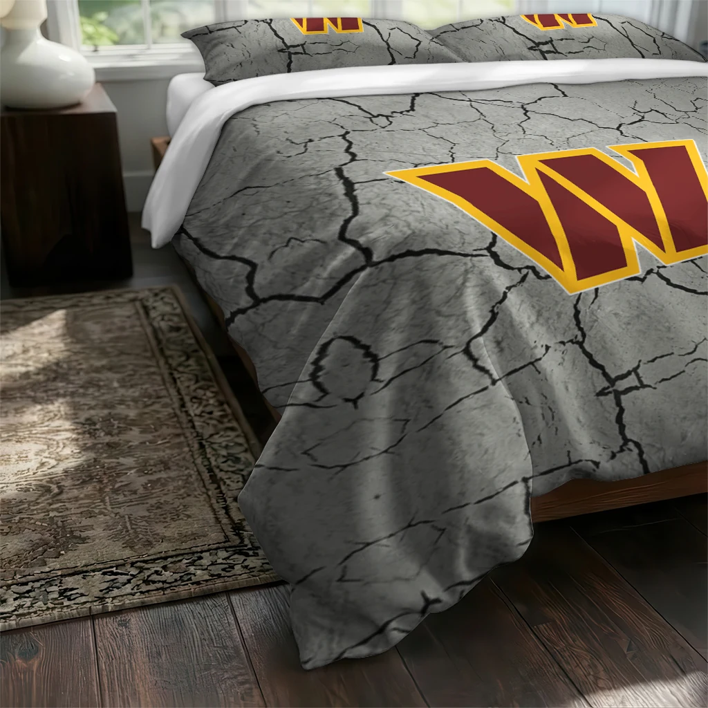 Washington Commanders Cracked Texture Bedding Set Fashion Forward Washington Commanders Cracked Texture Bedding Set Fashion Forward