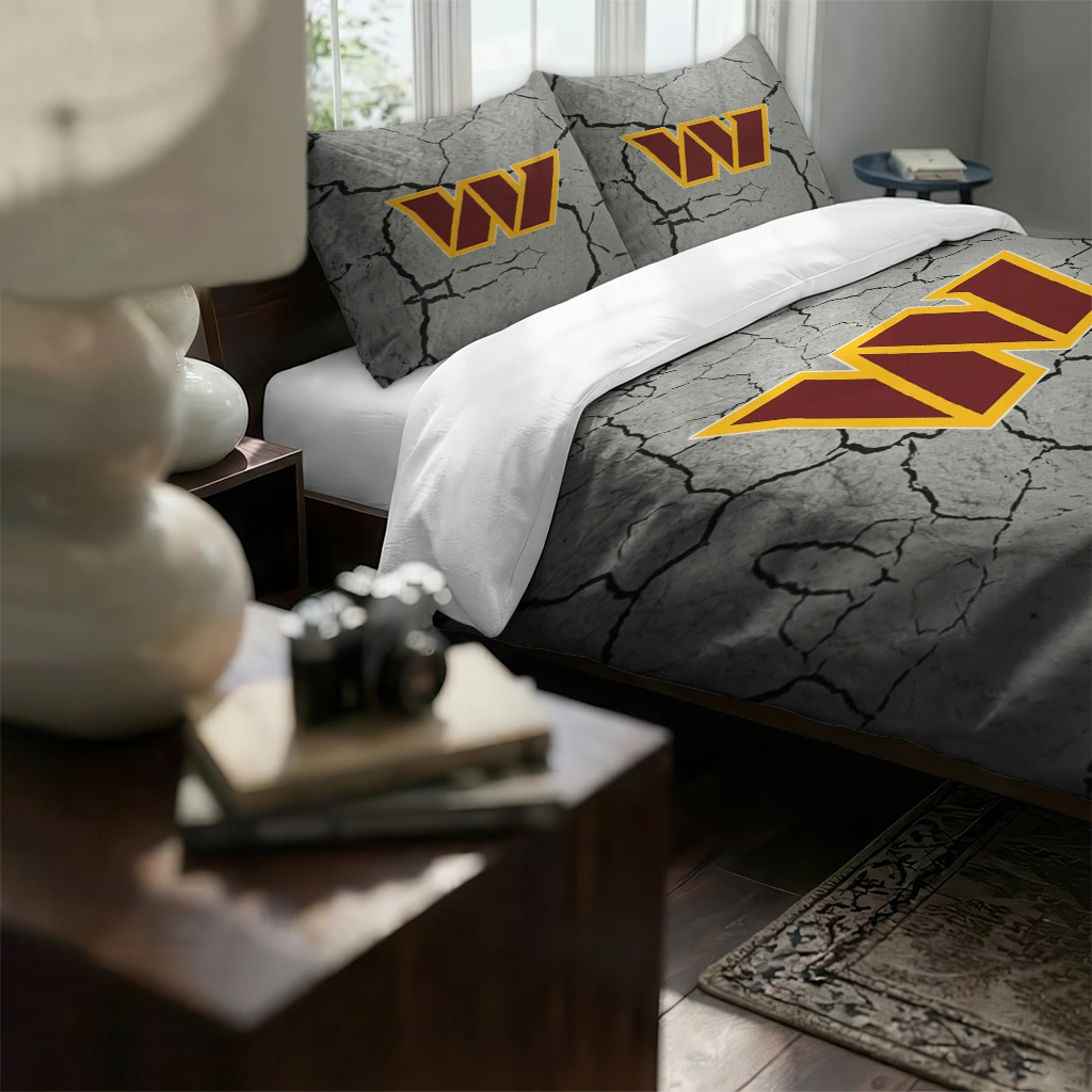 Washington Commanders Cracked Texture Bedding Set High Quality Washington Commanders Cracked Texture Bedding Set High Quality