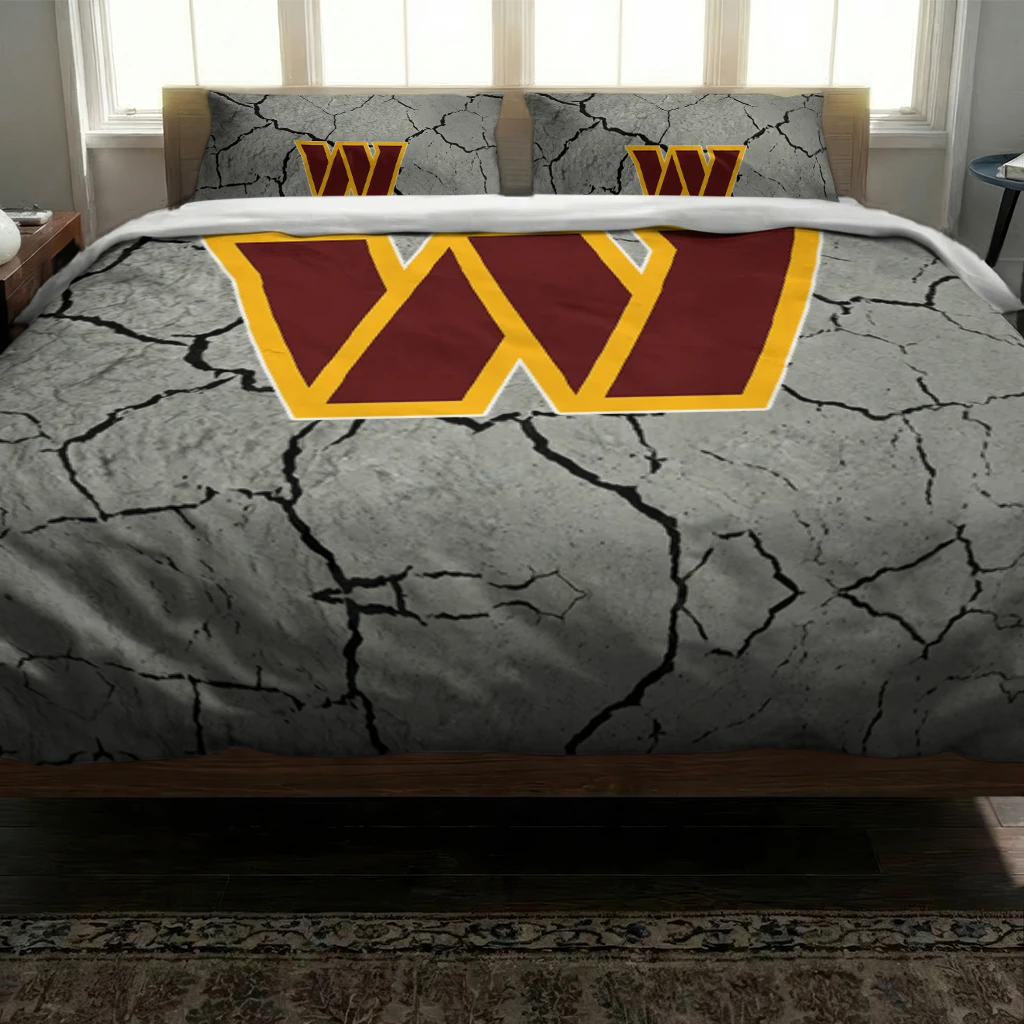 Washington Commanders Cracked Texture Bedding Set Latest Model Washington Commanders Cracked Texture Bedding Set Latest Model