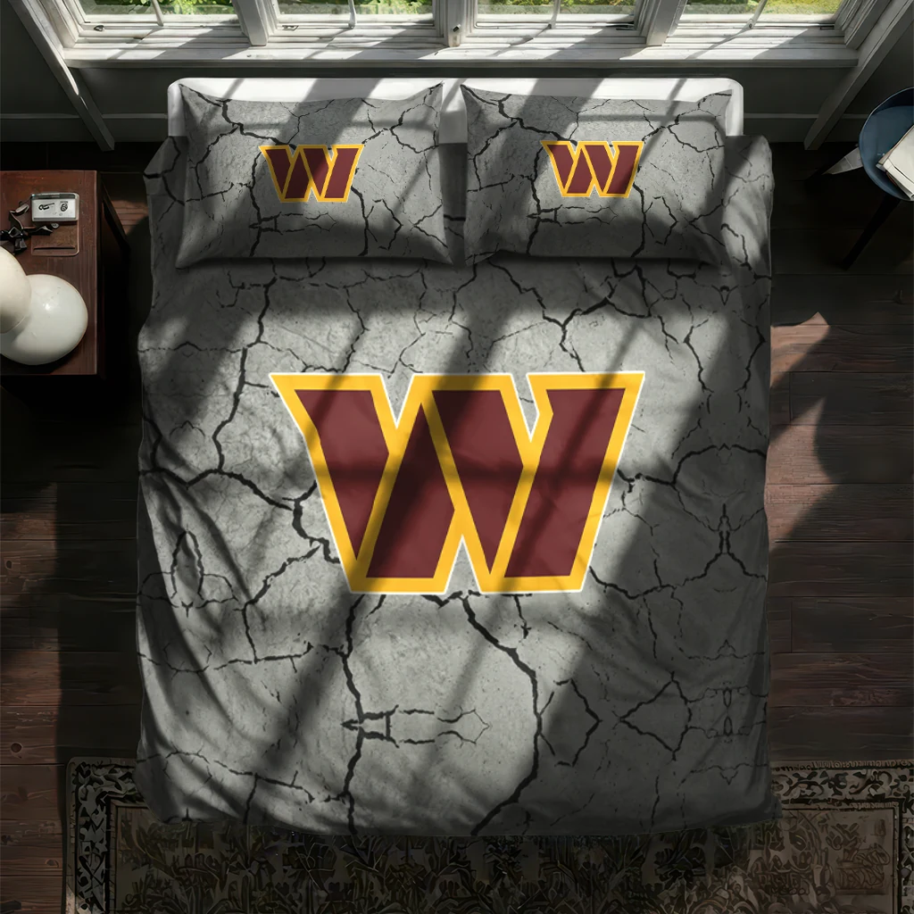 Washington Commanders Cracked Texture Bedding Set New Arrival Washington Commanders Cracked Texture Bedding Set New Arrival