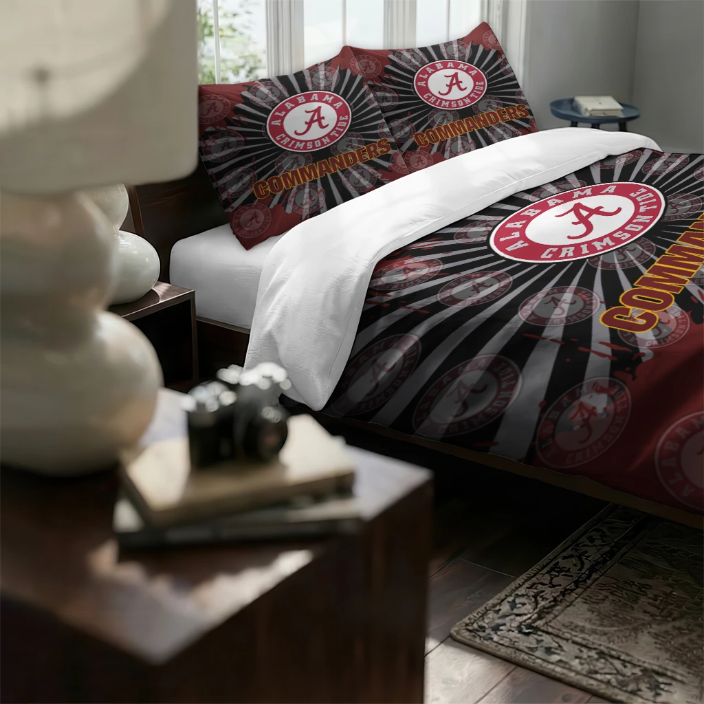 Washington Commanders Sunburst Splatter Bedding Set High Quality Washington Commanders Sunburst Splatter Bedding Set High Quality