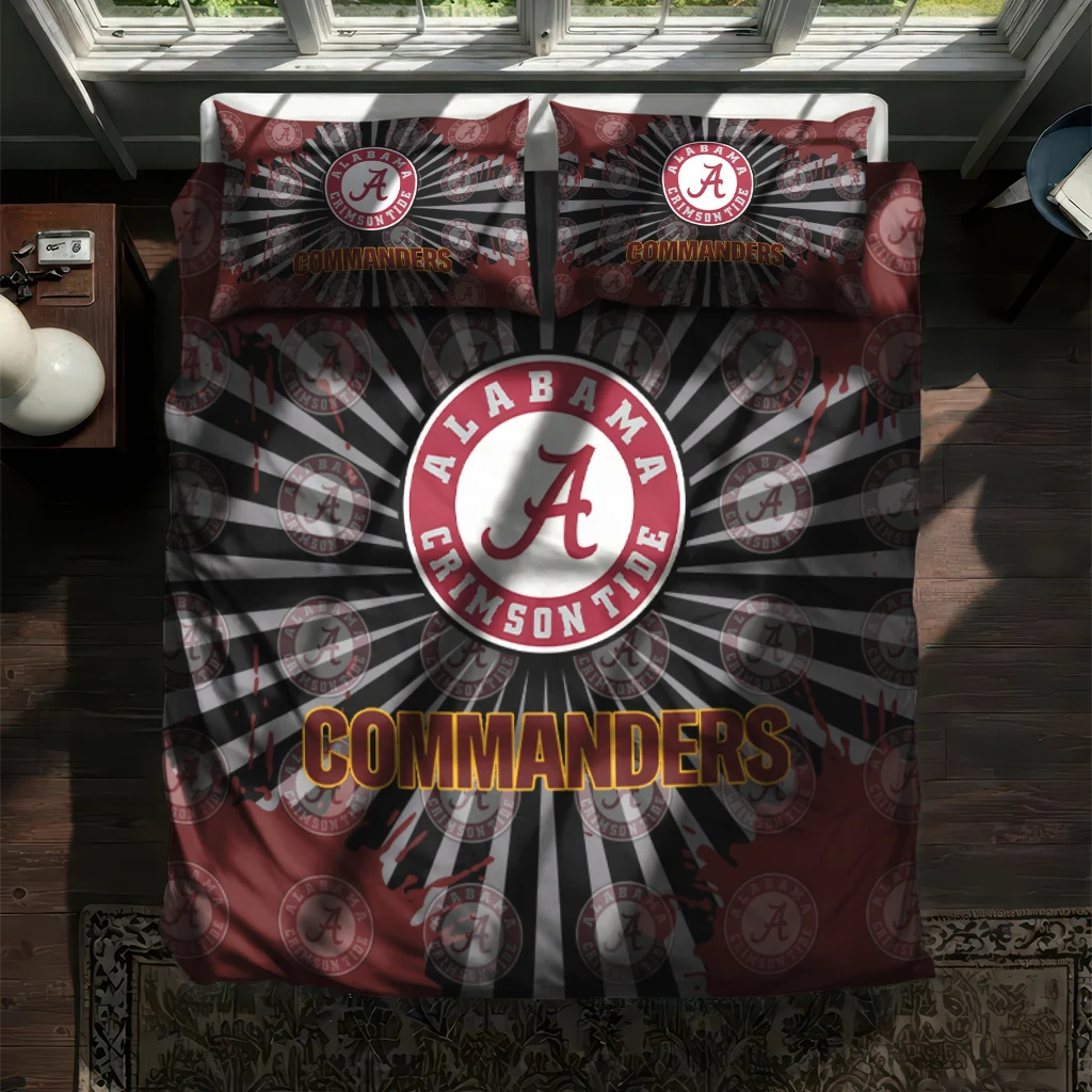 Washington Commanders Sunburst Splatter Bedding Set New Arrival Washington Commanders Sunburst Splatter Bedding Set New Arrival