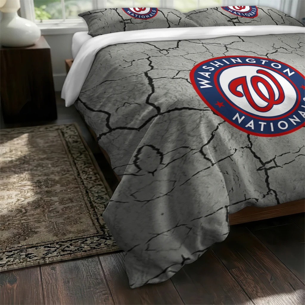Washington Nationals Cracked Texture Bedding Set Fashion Forward Washington Nationals Cracked Texture Bedding Set Fashion Forward