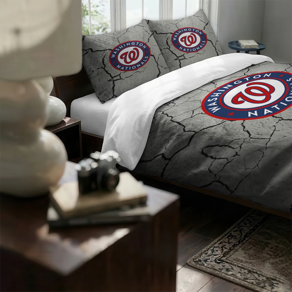Washington Nationals Cracked Texture Bedding Set High Quality Washington Nationals Cracked Texture Bedding Set High Quality