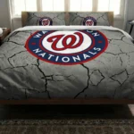 Washington Nationals Cracked Texture Bedding Set Best Selling
