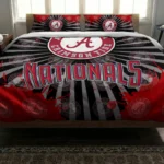 Washington Nationals Sunburst Splatter Bedding Set Best Selling