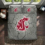 Washington State Cougars Cracked Texture Bedding Set Best Selling