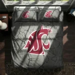 Washington State Cougars Cracked Texture Bedding Set Best Selling