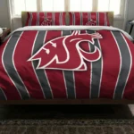 Washington State Cougars Stripe Style Bedding Set Best Selling