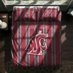 Washington State Cougars Stripe Style Bedding Set Best Selling