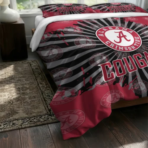 Washington State Cougars Sunburst Splatter Bedding Set Fashion Forward