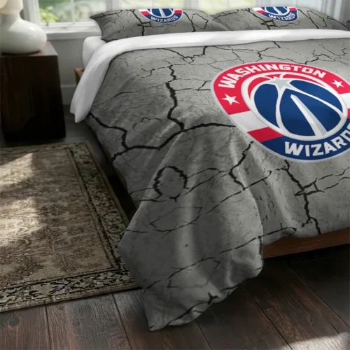 Washington Wizards Cracked Texture Bedding Set Fashion Forward