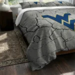 West Virginia Mountaineers Cracked Texture Bedding Set Best Selling