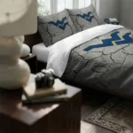 West Virginia Mountaineers Cracked Texture Bedding Set Best Selling