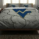 West Virginia Mountaineers Cracked Texture Bedding Set Best Selling