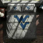 West Virginia Mountaineers Cracked Texture Bedding Set Best Selling