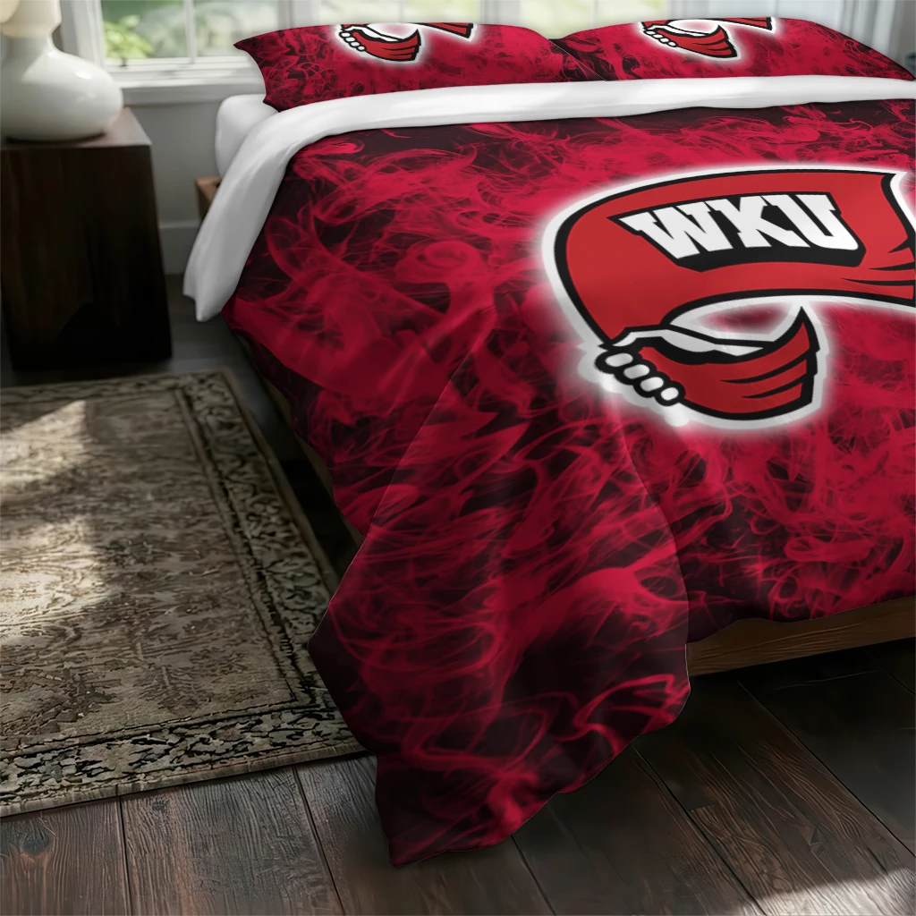 Western Kentucky Hilltoppers Red Mist Bedding Set Fashion Forward Western Kentucky Hilltoppers Red Mist Bedding Set Fashion Forward