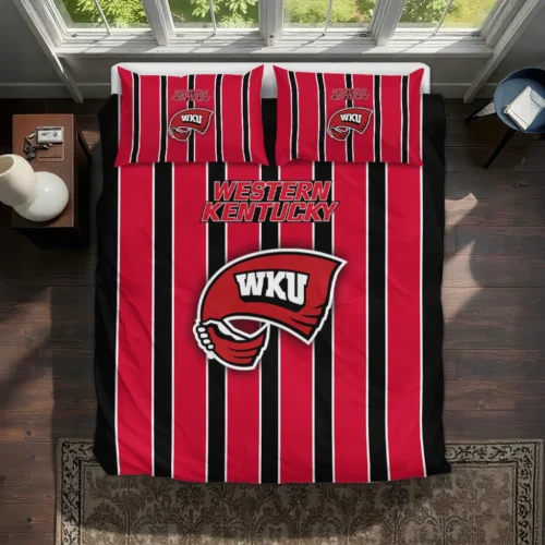 Western Kentucky Hilltoppers Stripe Style Bedding Set Best Selling