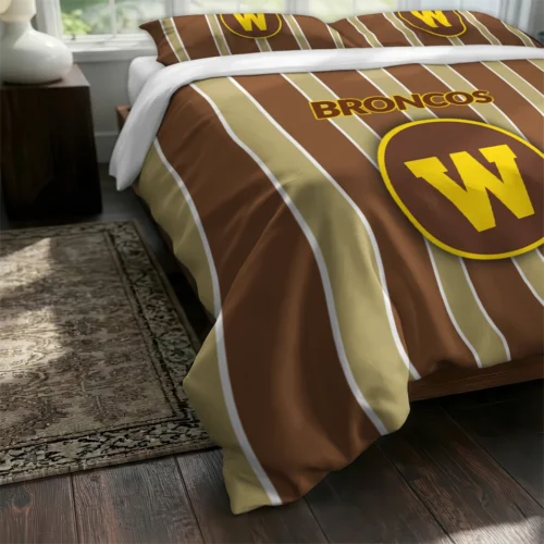Western Michigan Broncos Stripe Style Bedding Set Fashion Forward