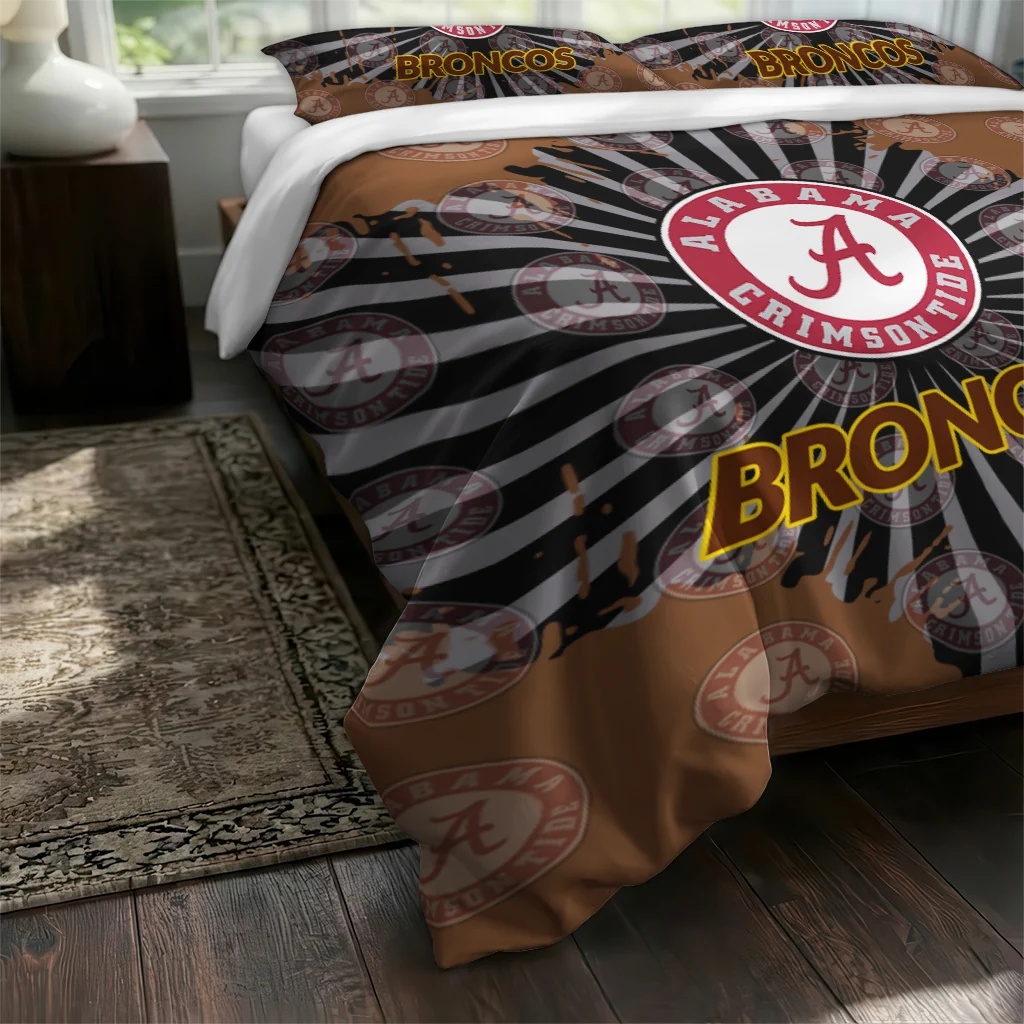Western Michigan Broncos Sunburst Splatter Bedding Set Fashion Forward Western Michigan Broncos Sunburst Splatter Bedding Set Fashion Forward