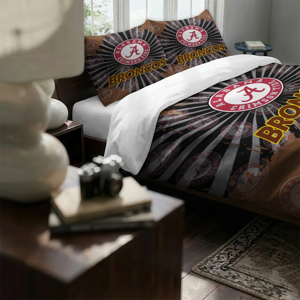 Western Michigan Broncos Sunburst Splatter Bedding Set High Quality Western Michigan Broncos Sunburst Splatter Bedding Set High Quality