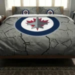 Winnipeg Jets Cracked Texture Bedding Set Best Selling