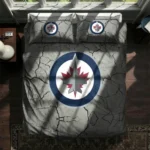 Winnipeg Jets Cracked Texture Bedding Set Best Selling