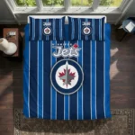 Winnipeg Jets Stripe Style Bedding Set Best Selling