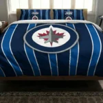 Winnipeg Jets Stripe Style Bedding Set Best Selling