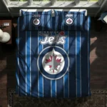 Winnipeg Jets Stripe Style Bedding Set Best Selling