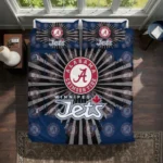 Winnipeg Jets Sunburst Splatter Bedding Set Best Selling