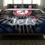 Winnipeg Jets Sunburst Splatter Bedding Set Best Selling