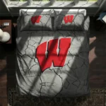 Wisconsin Badgers Cracked Texture Bedding Set Best Selling