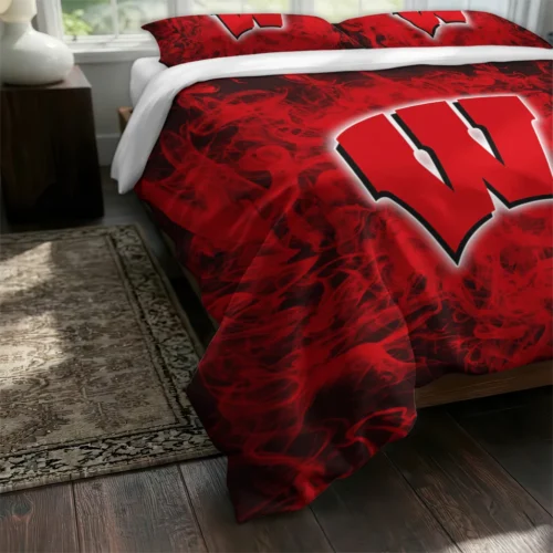Wisconsin Badgers Red Mist Bedding Set Fashion Forward