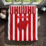 Wisconsin Badgers Stripe Style Bedding Set Best Selling